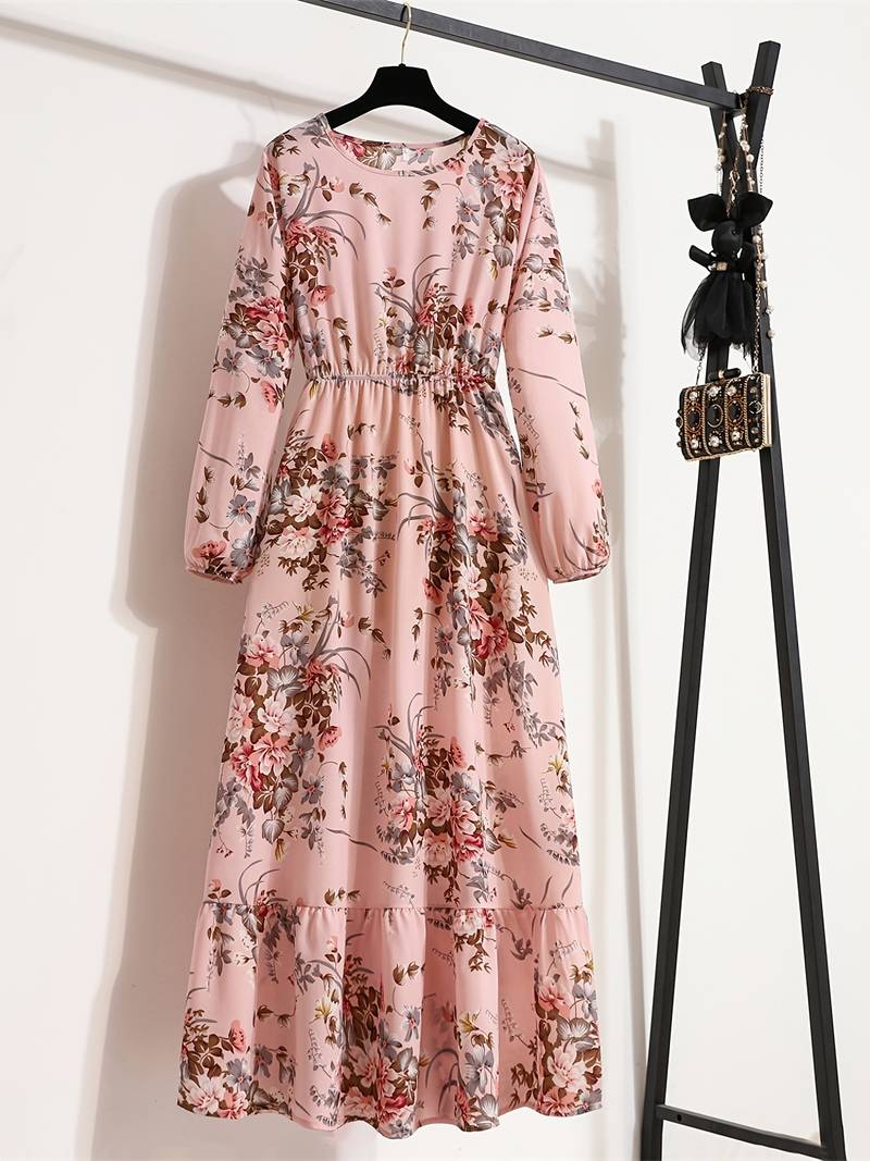 Abella - Long dress with bohemian floral print