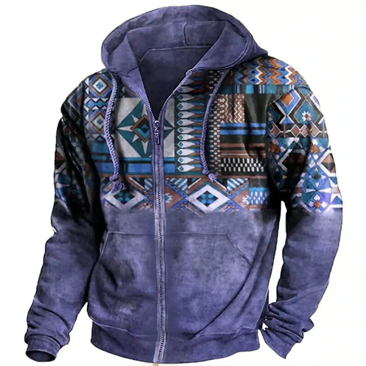 Retro Outdoor Jacket Vintage Men's Hoodie