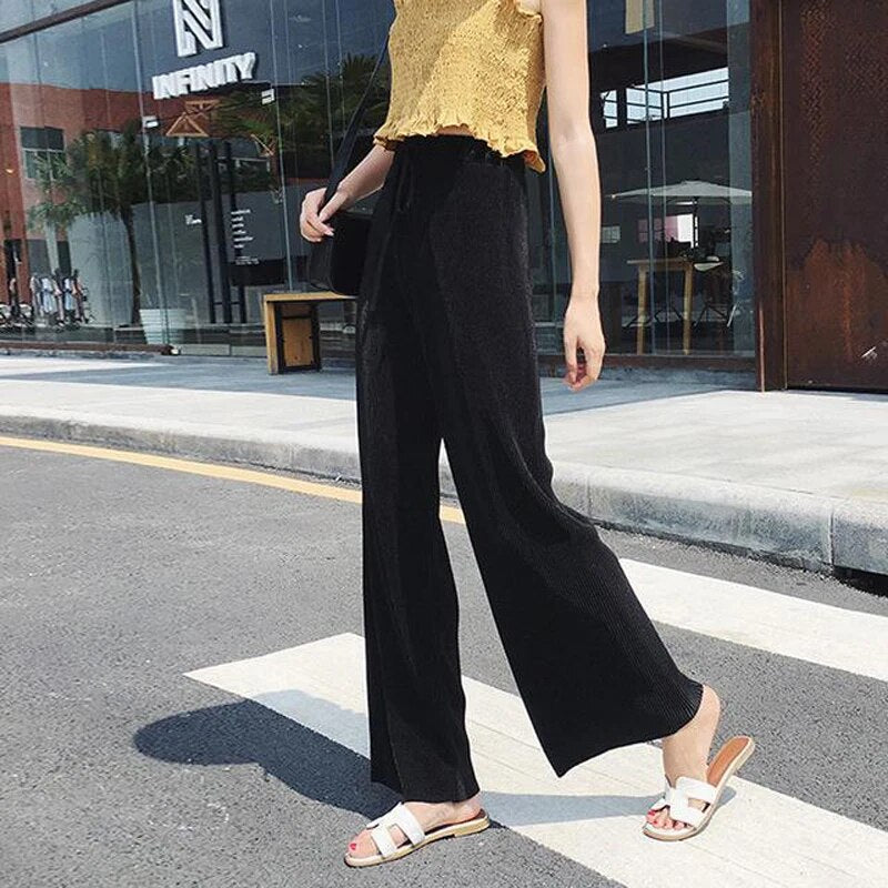 Hilaire - Summer Wide Leg Pleated Trousers