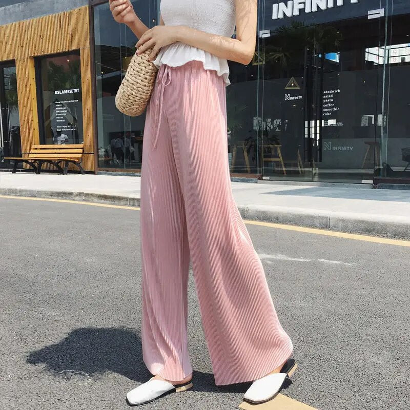 Hilaire - Summer Wide Leg Pleated Trousers