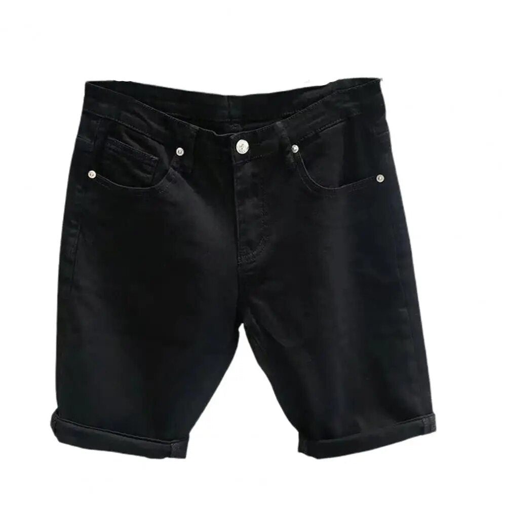 Rolled - Slim Straight Denim Shorts for Men