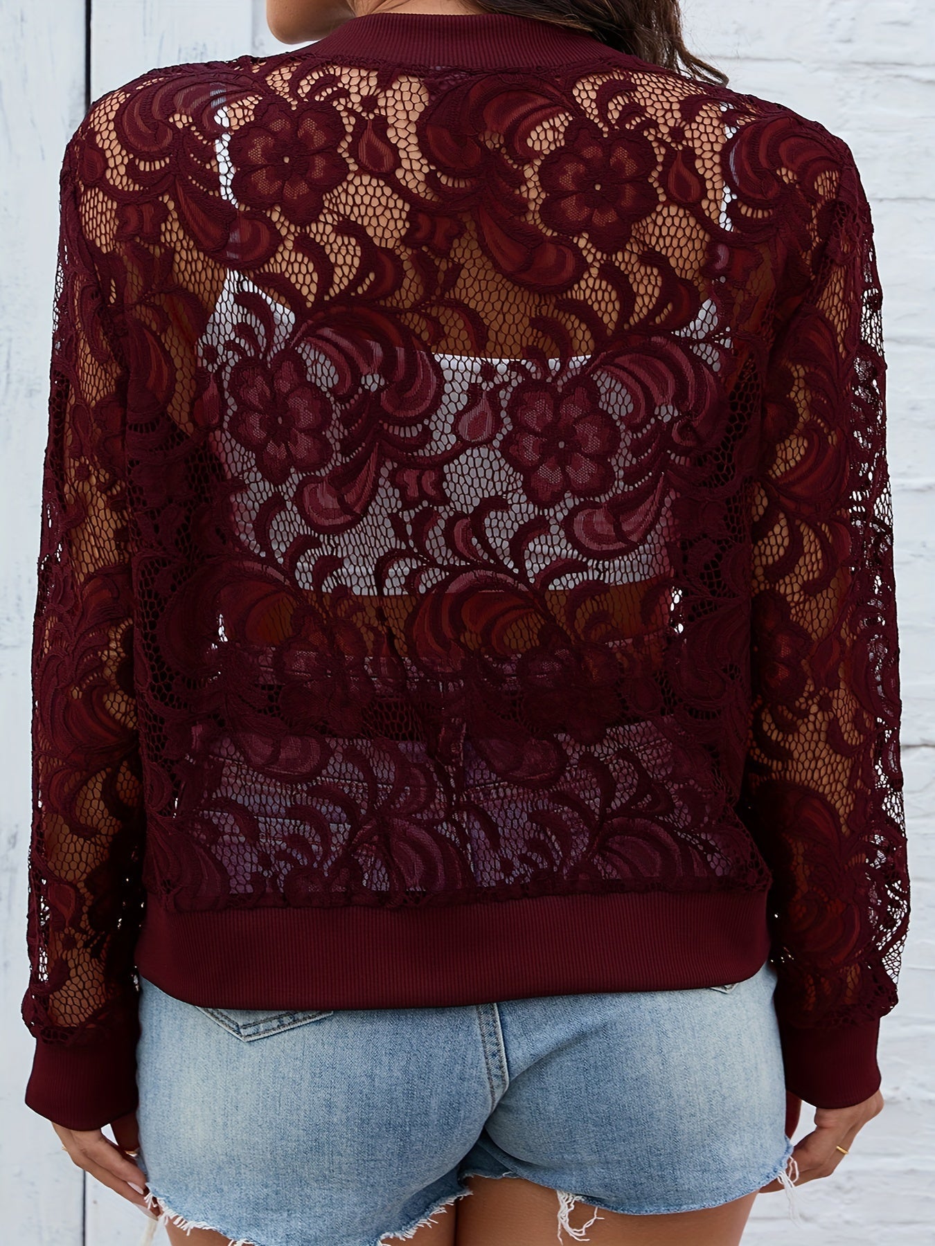 Casual lace jacket for women
