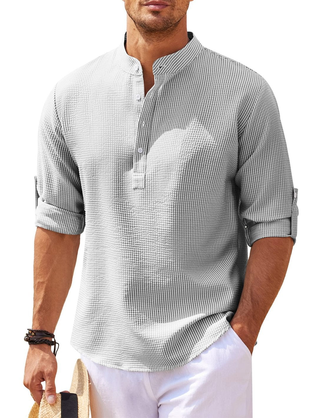 Fyodor - Long-sleeved linen casual shirt for men