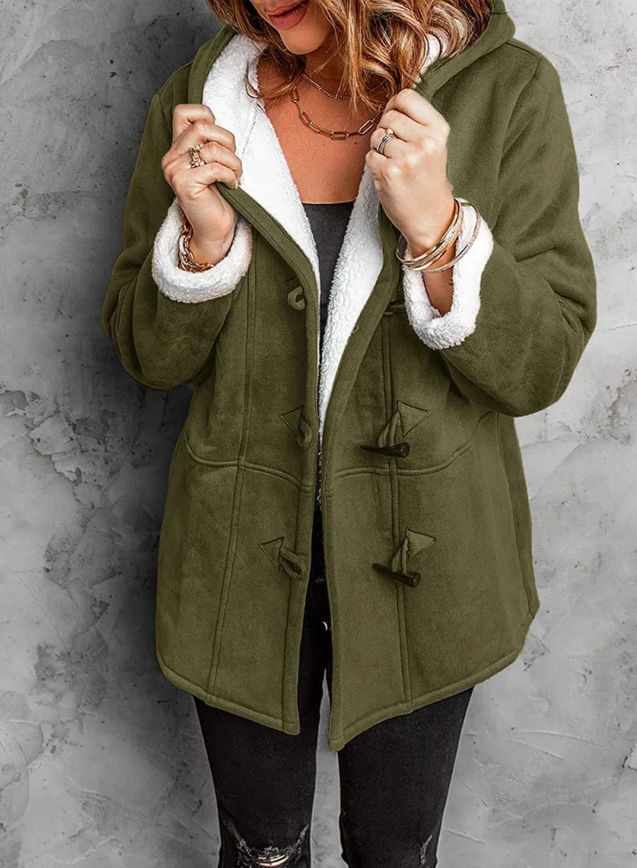 Plush warm jacket for women
