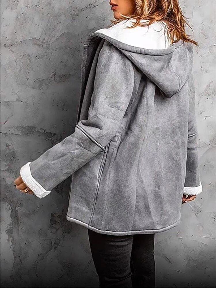 Plush warm jacket for women