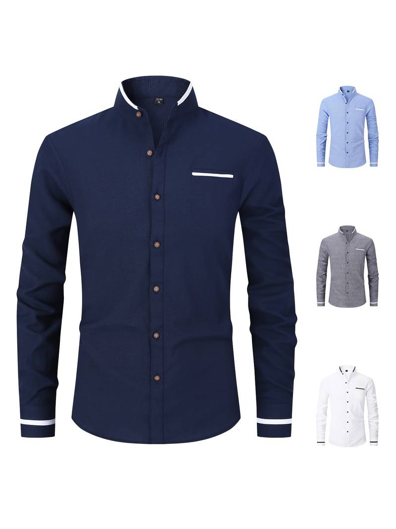 Vincent - Long-armed collar shirt for men