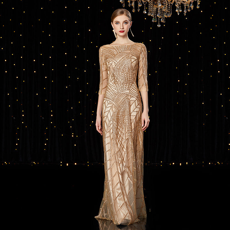 Super elegant long evening dress