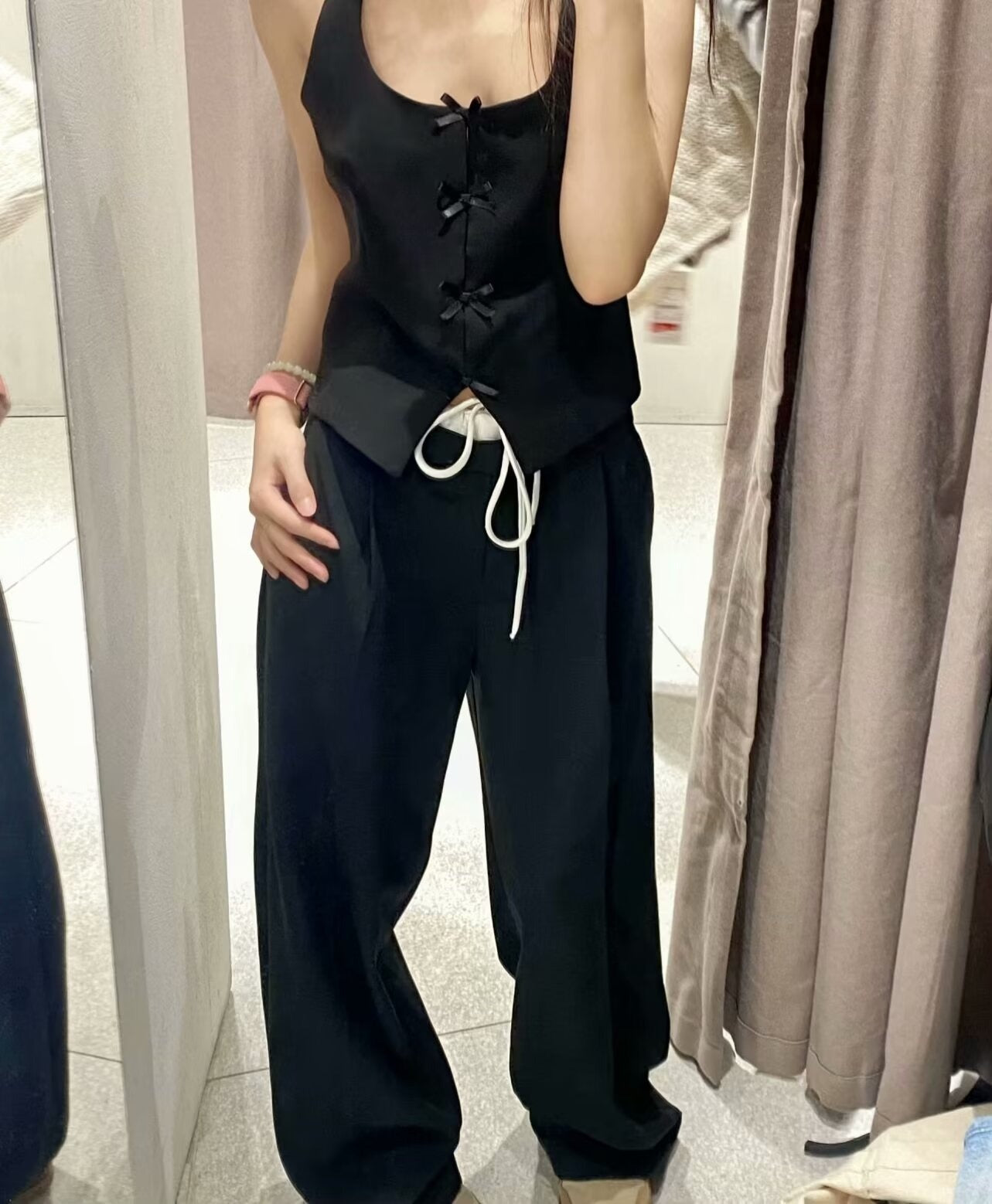 Annmarie - trousers with high waist and wide leg