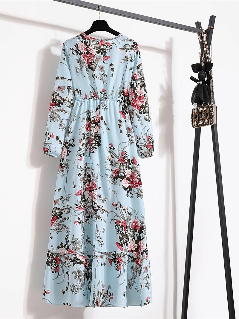 Abella - Long dress with bohemian floral print