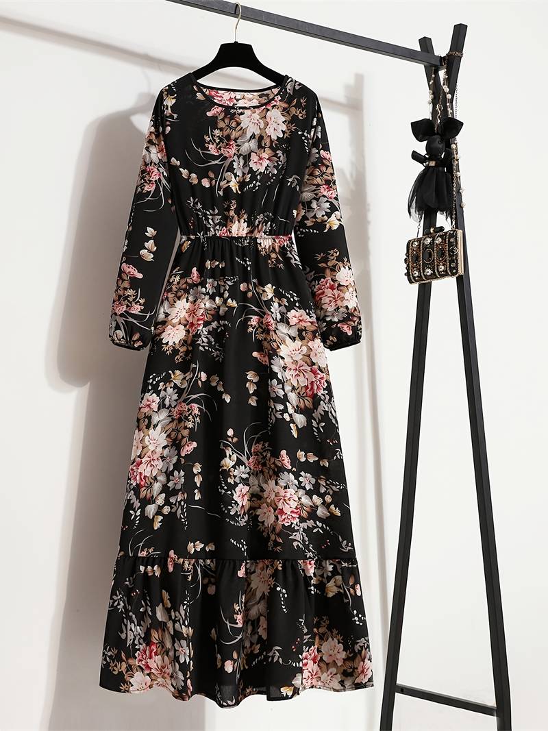 Abella - Long dress with bohemian floral print