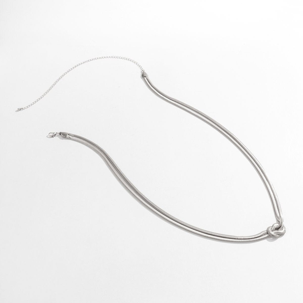 Cassia - Minimalist double-layered waist chain with knot accent