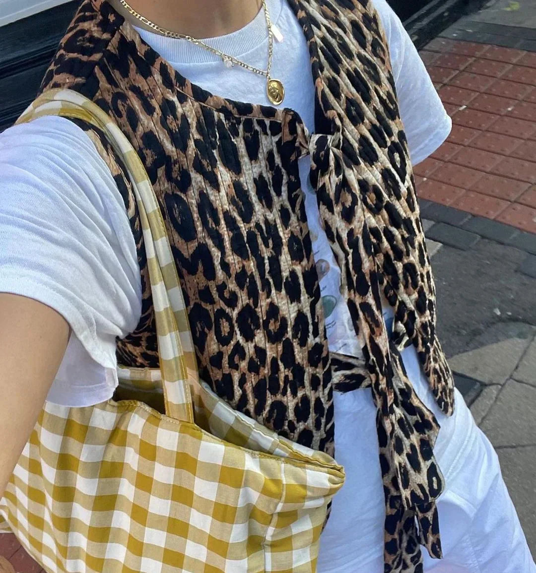 Leopard Print Spring Vest – Lightweight, Stylish & Breathable for Seasonal Chic