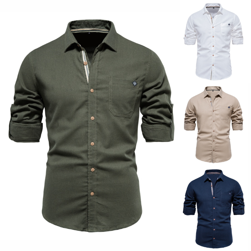 Scott - Slim fit shirt with button placket