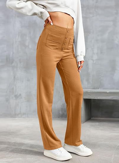 Leisure trousers with high waistband