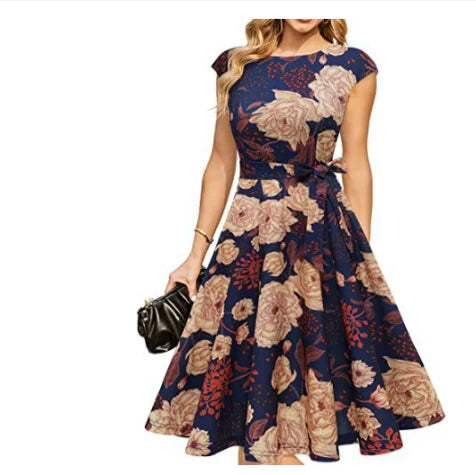 Taylor | Women's Floral Print Flutter Sleeve Dress