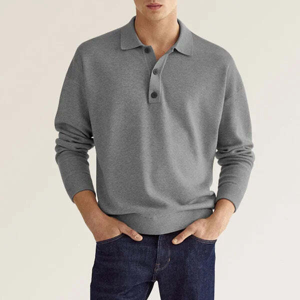 Sean | Men's Casual Polo Shirt | Longsleeve