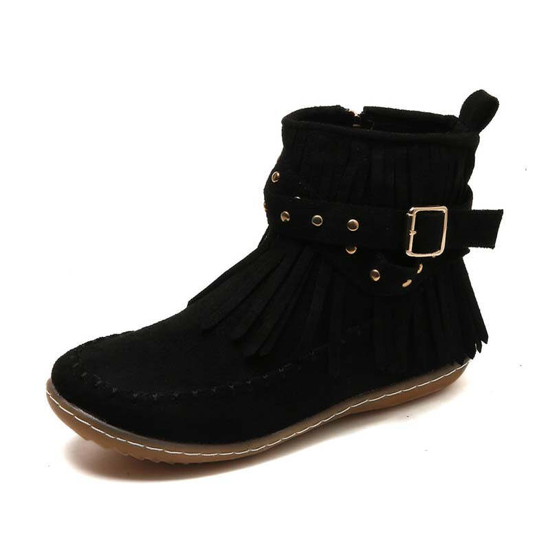 Princess | Women's Tassel Ankle Boots | Flat