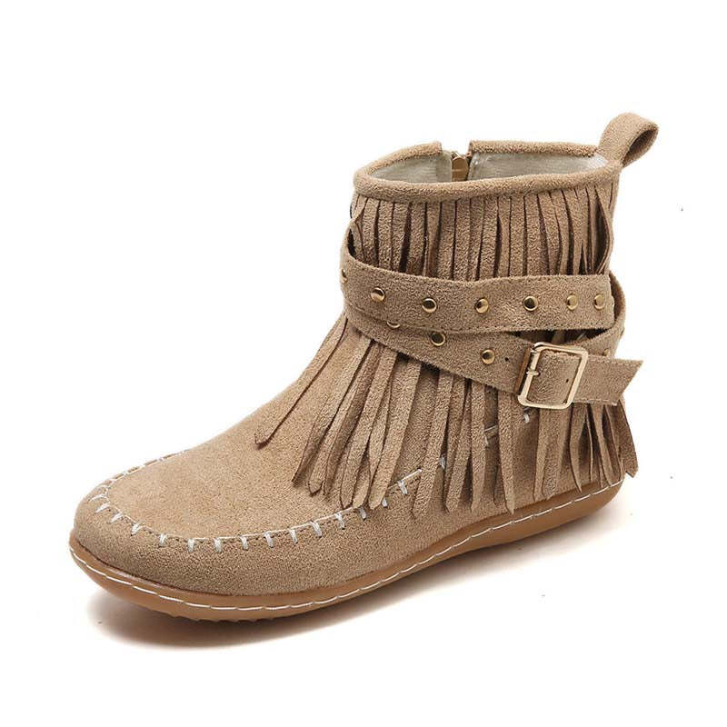 Princess | Women's Tassel Ankle Boots | Flat