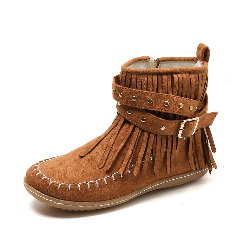 Princess | Women's Tassel Ankle Boots | Flat