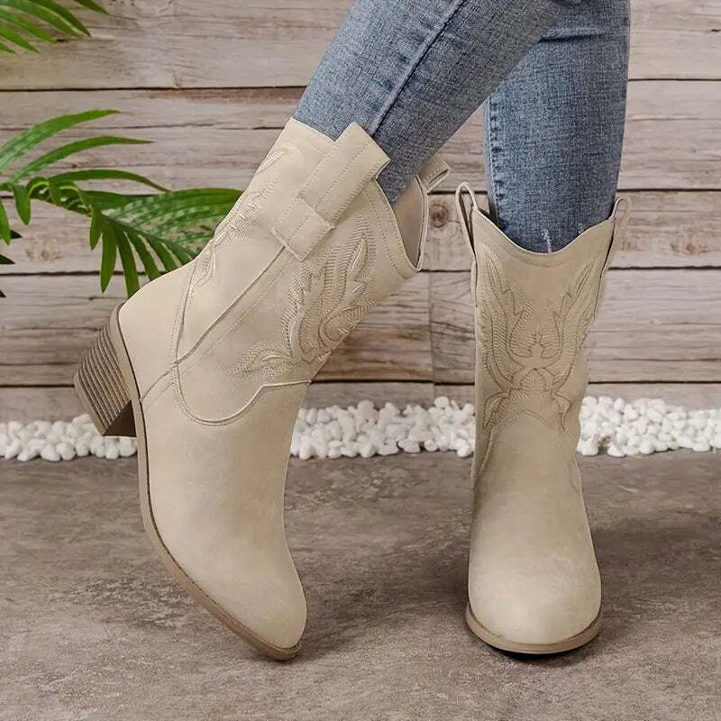 Keily | Women's Cowgirl Ankle Boots | Heeled