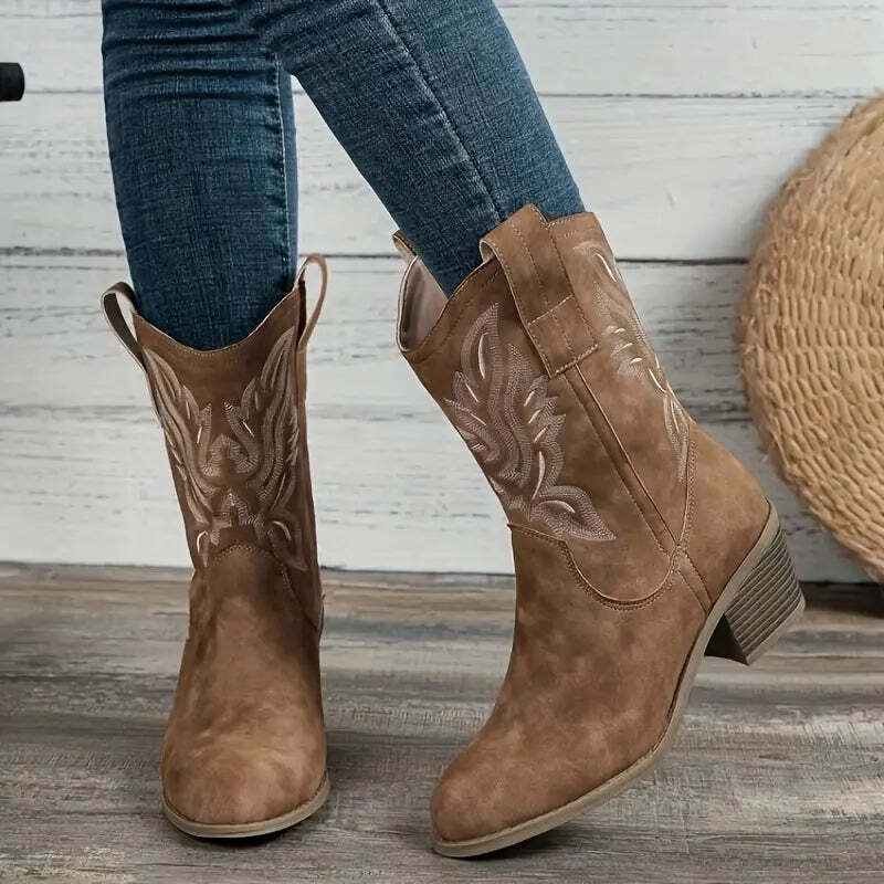 Keily | Women's Cowgirl Ankle Boots | Heeled