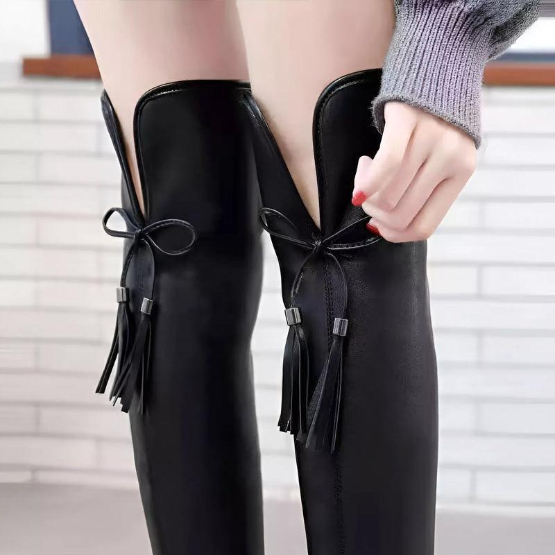 Alaiya | Women's Over The Knee Boots | Black