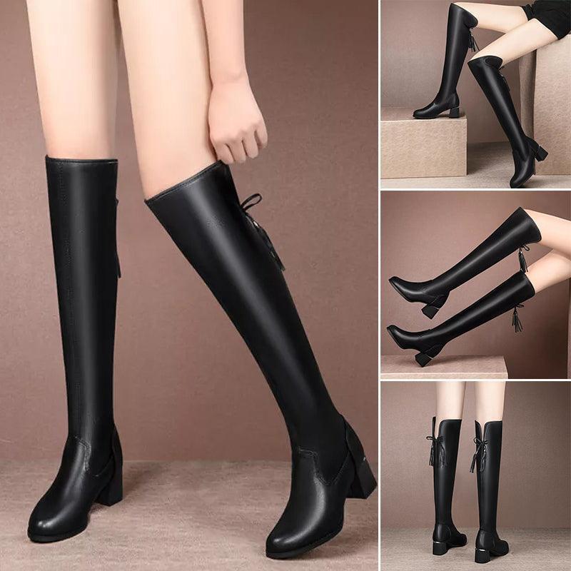 Alaiya | Women's Over The Knee Boots | Black