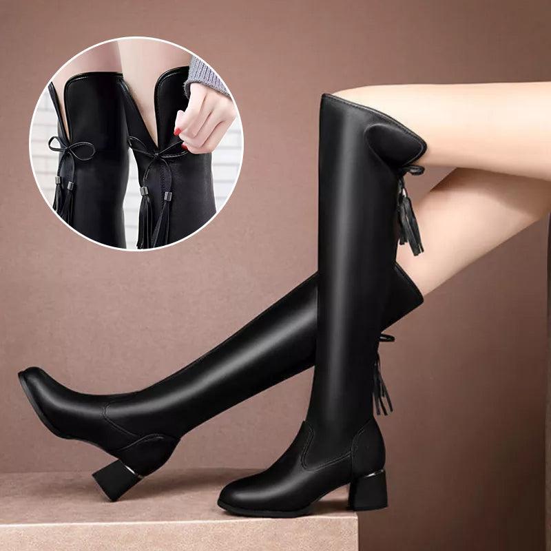 Alaiya | Women's Over The Knee Boots | Black