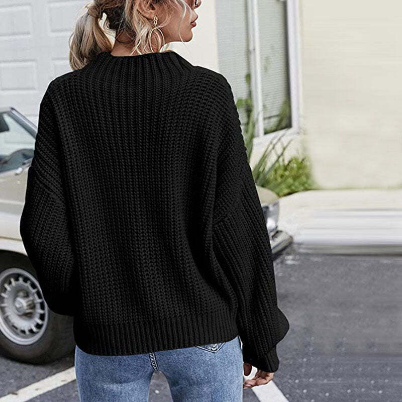 Madalyn | Women's Rollneck Knit Pullover | Oversized