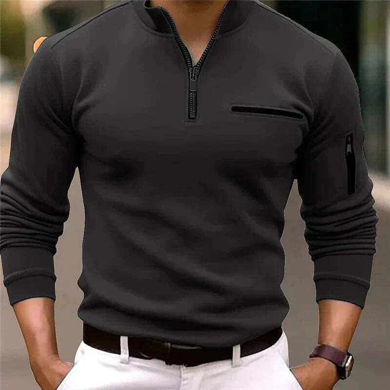 Camilo | Men's Tight Long Sleeve Shirt | Half Zip