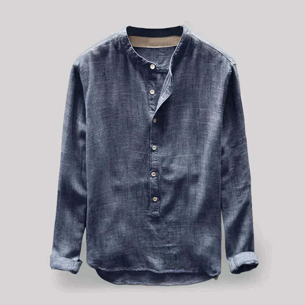 Jeffrey | Men's Casual Henley Shirt | Longsleeve