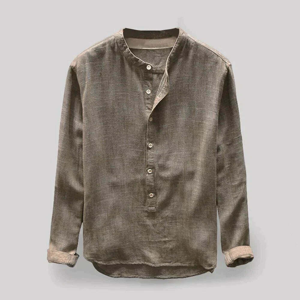 Jeffrey | Men's Casual Henley Shirt | Longsleeve