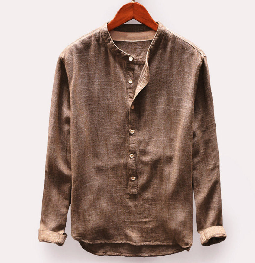 Jeffrey | Men's Casual Henley Shirt | Longsleeve