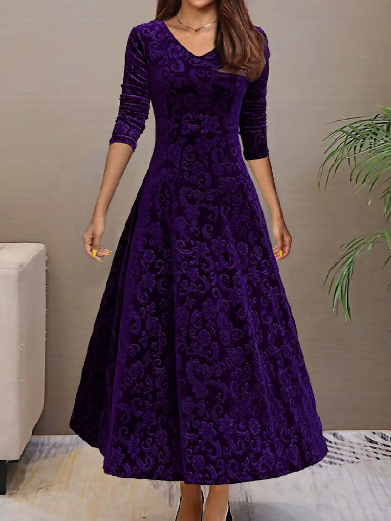 Zariah | Women's Long Sleeve Wedding Guest Dress | Maxi