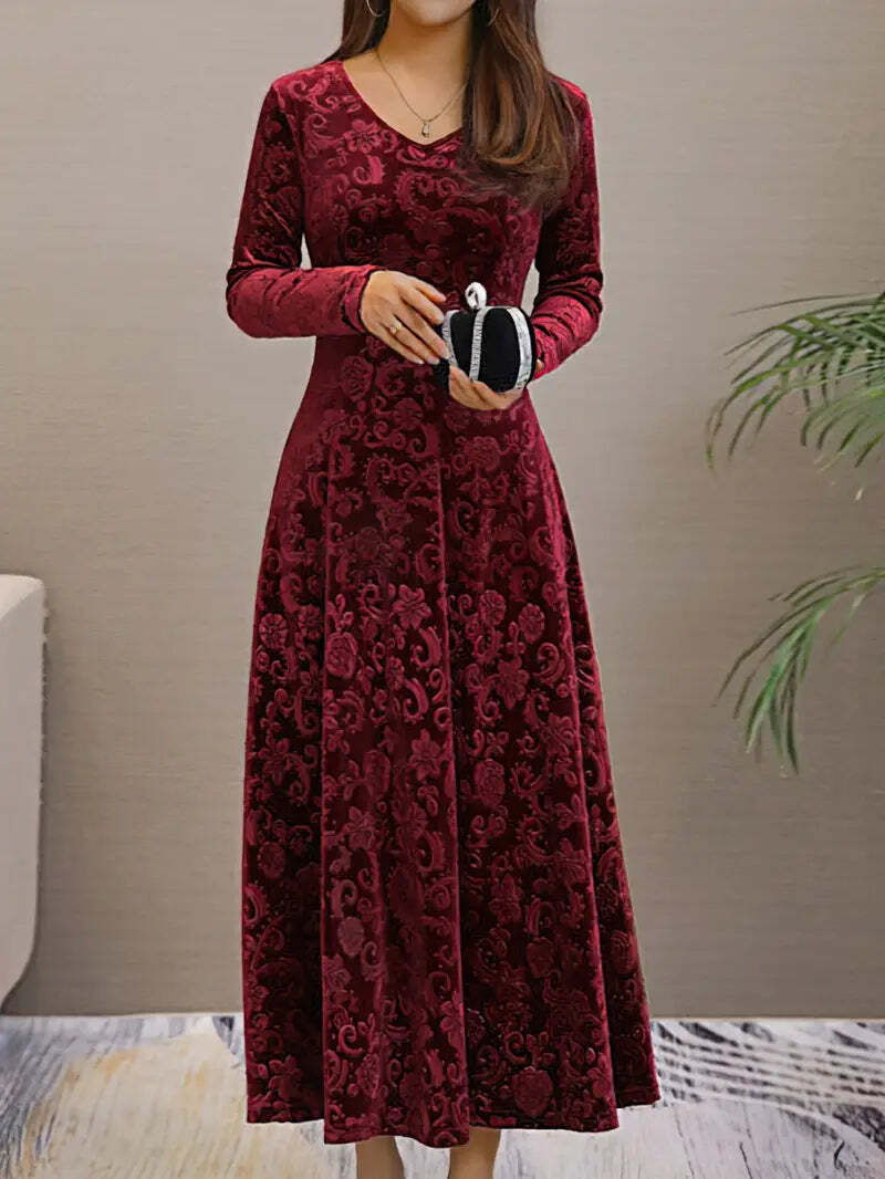 Zariah | Women's Long Sleeve Wedding Guest Dress | Maxi