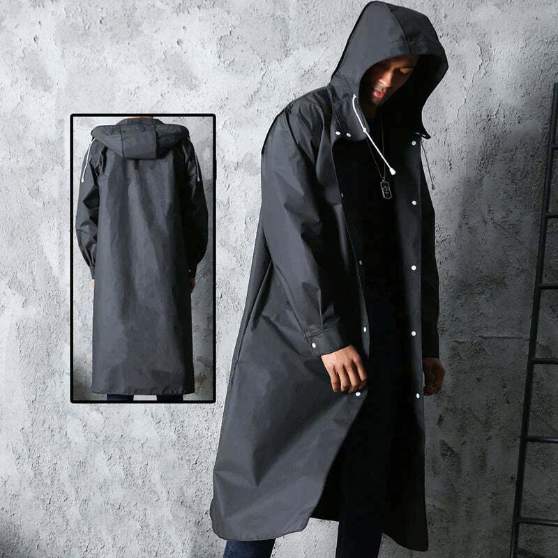 Shmuel | Men's Trench Raincoat | Black