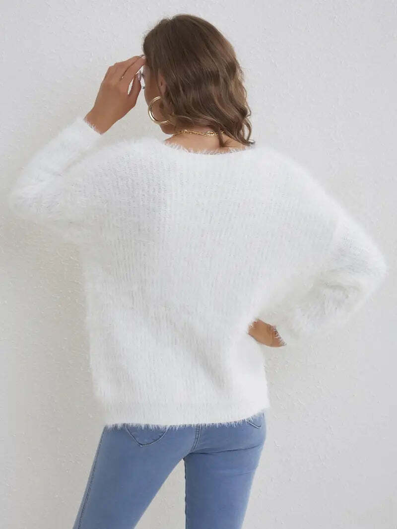 Michelle | Women's Knitted Sweater | White