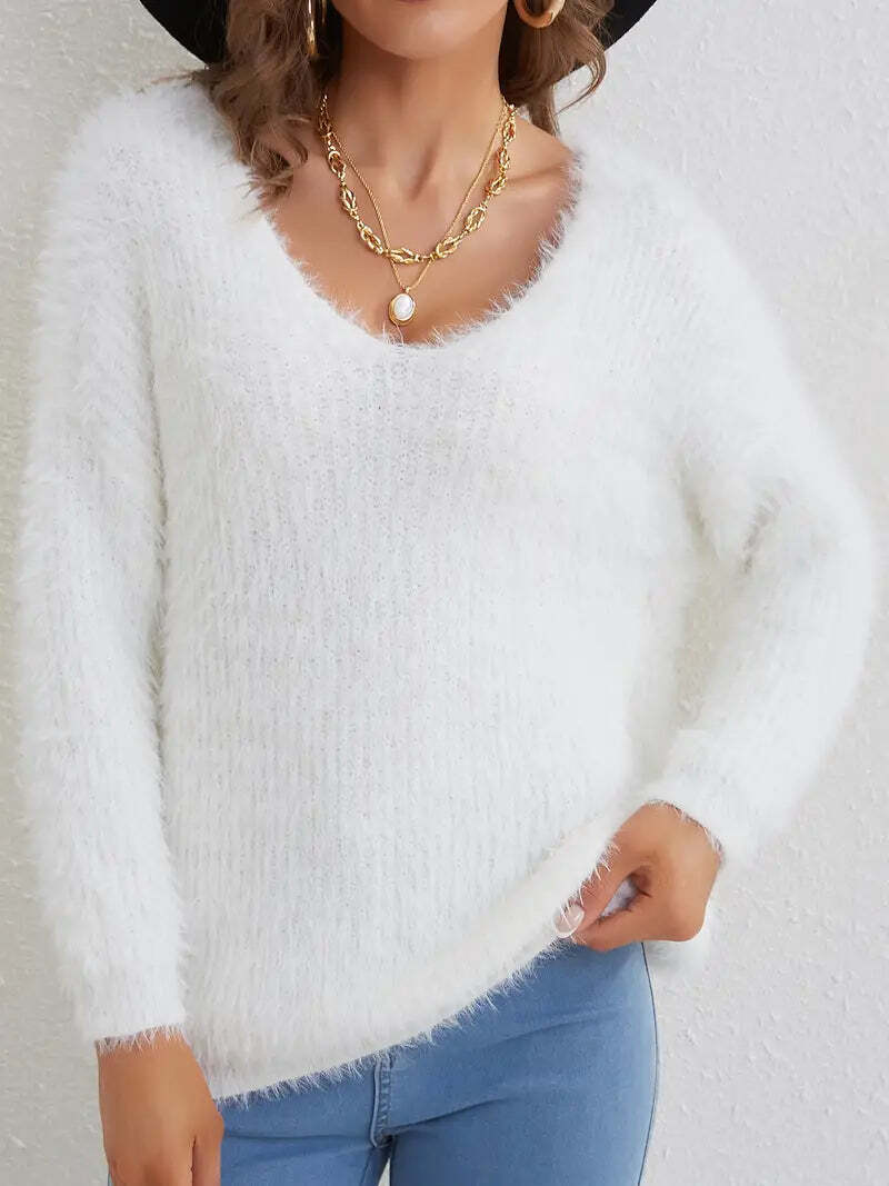 Michelle | Women's Knitted Sweater | White