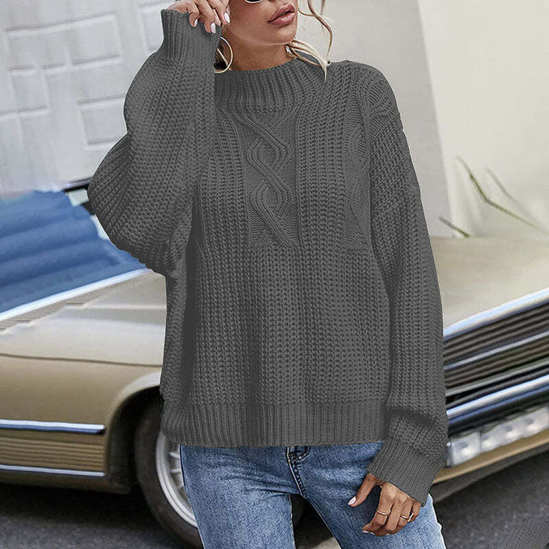 Madalyn | Women's Rollneck Knit Pullover | Oversized