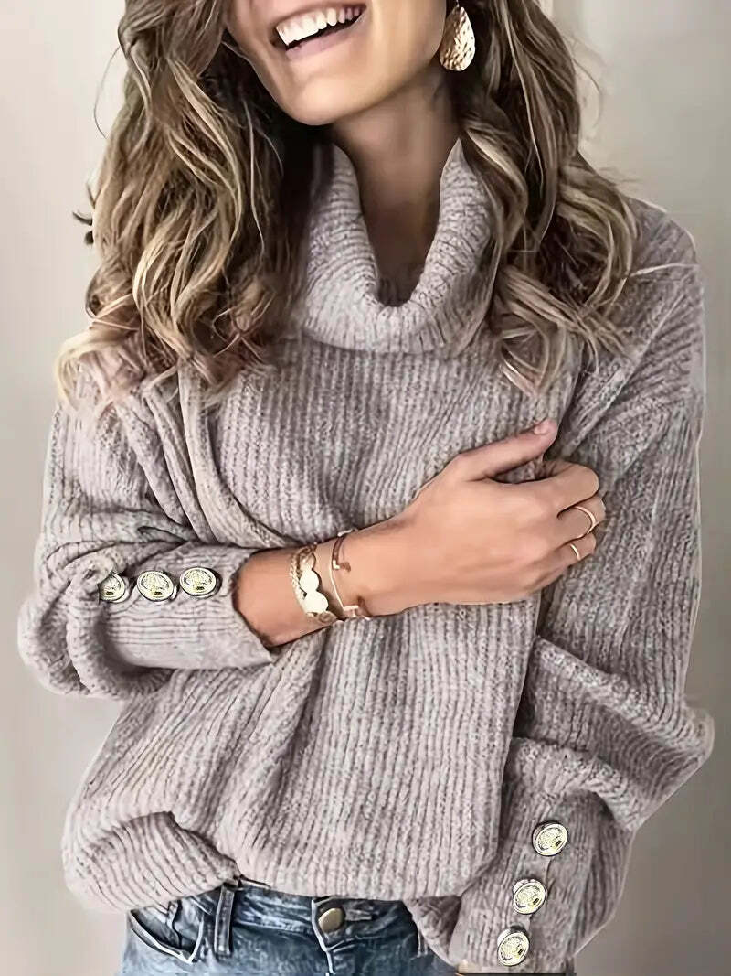 Adrianna | Women's Turtleneck Knitted Sweater