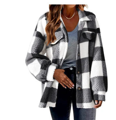 Angie | Women's Plaid Checked Coat | Warm