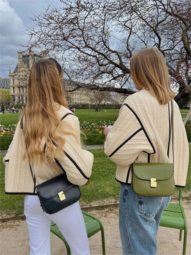 Bold patchwork jacket for women