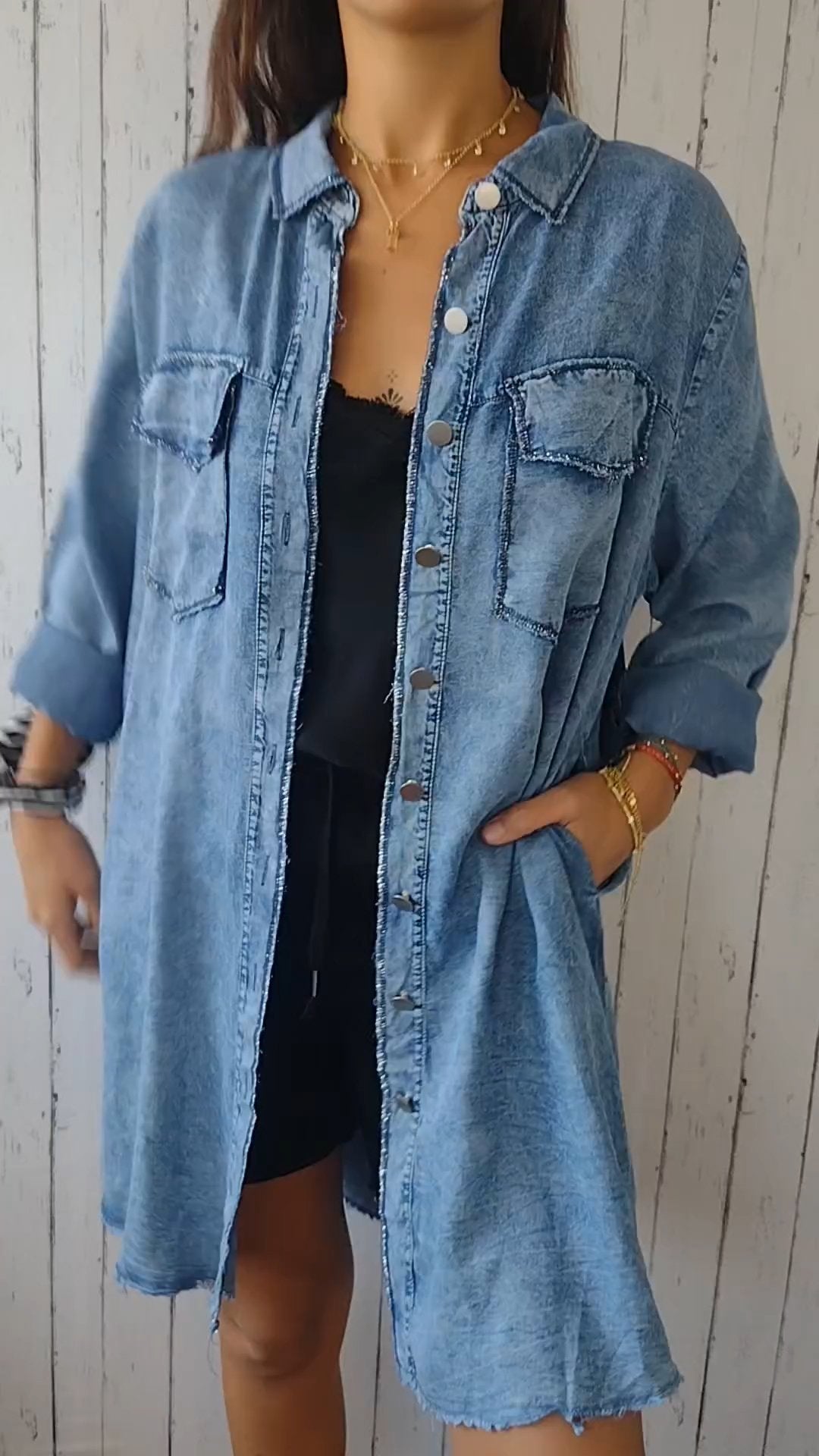 Elssia - Comfortable denim jacket