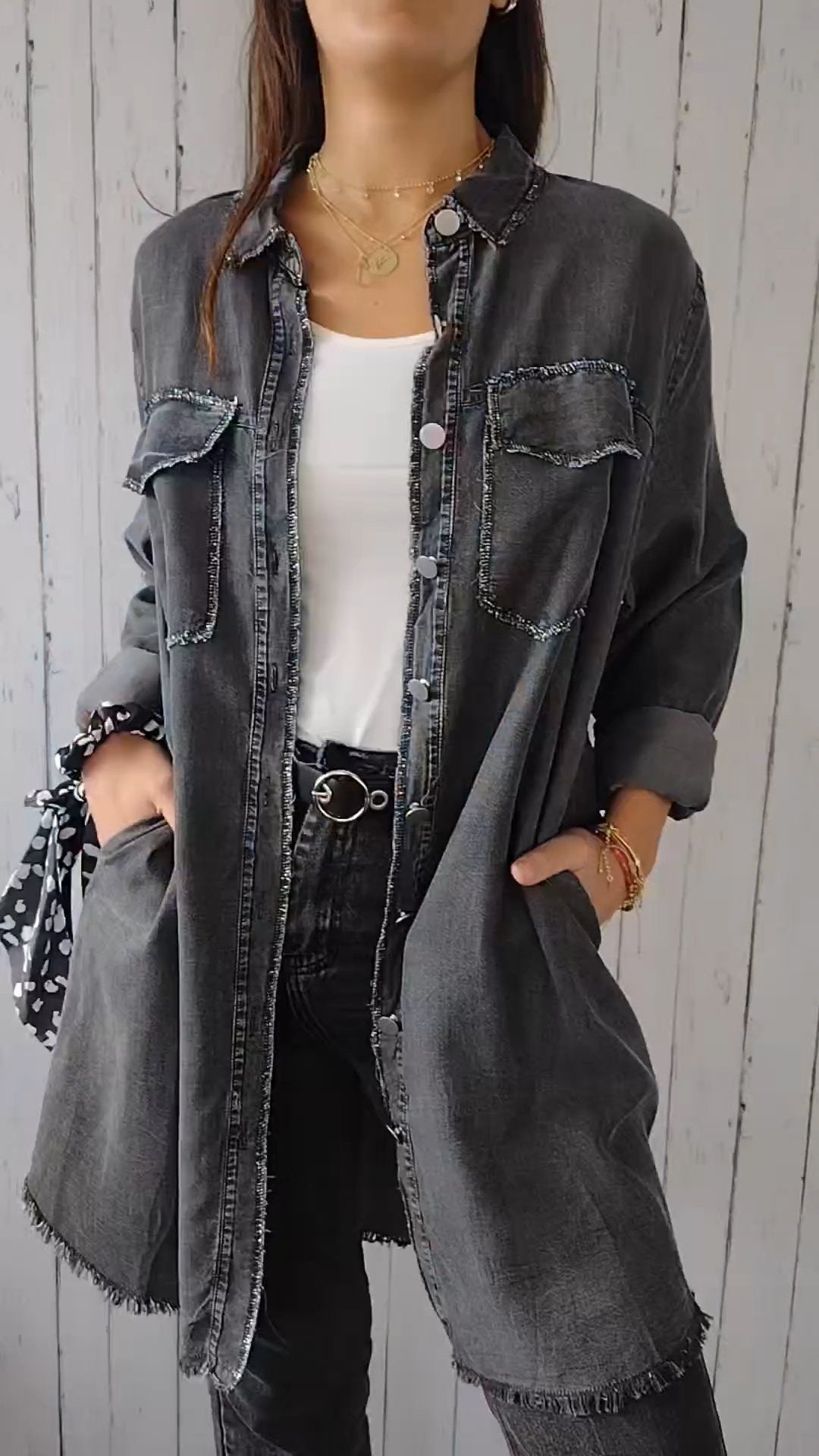 Elssia - Comfortable denim jacket