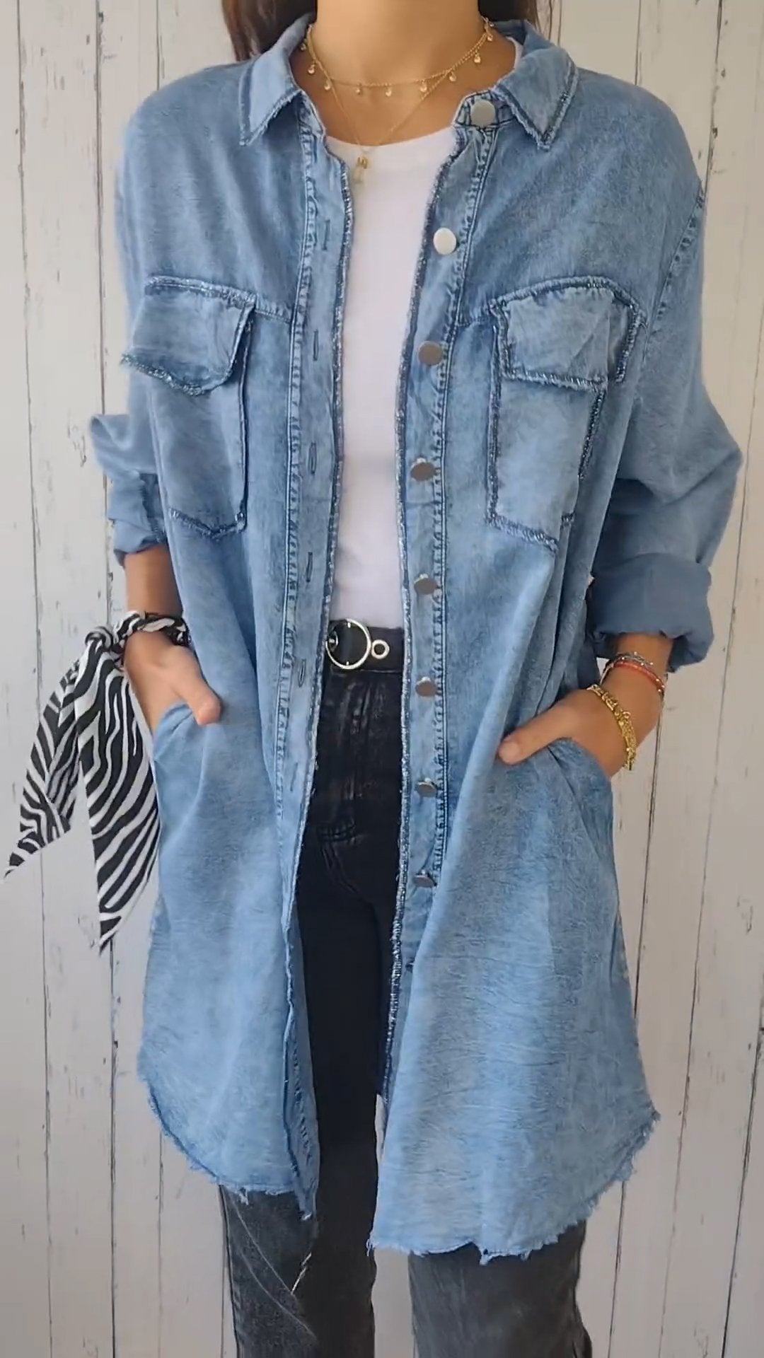 Elssia - Comfortable denim jacket