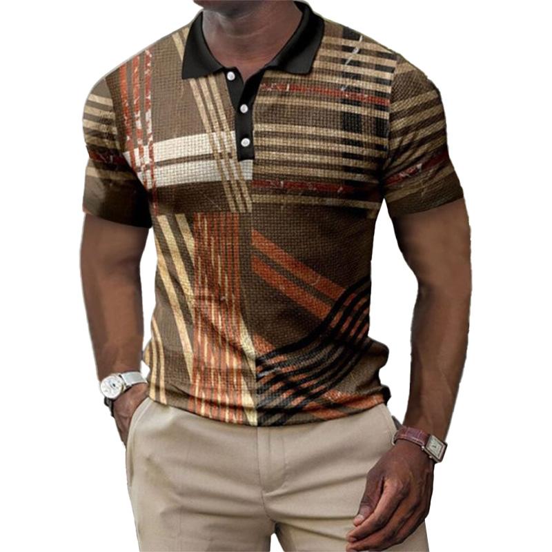 Men's Casual Short Sleeve Polo Shirt 58032178YM