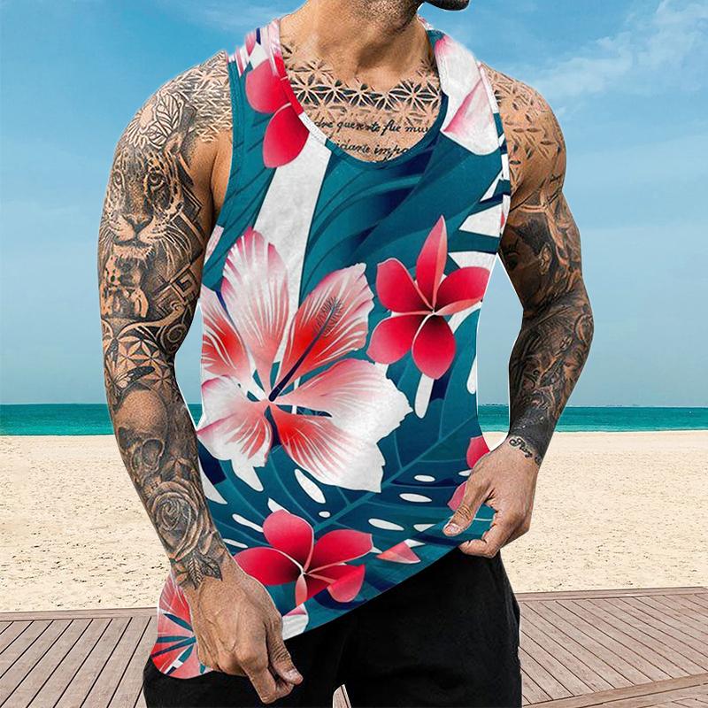 Men's Hawaii Printed Casual Vest 68816277YY