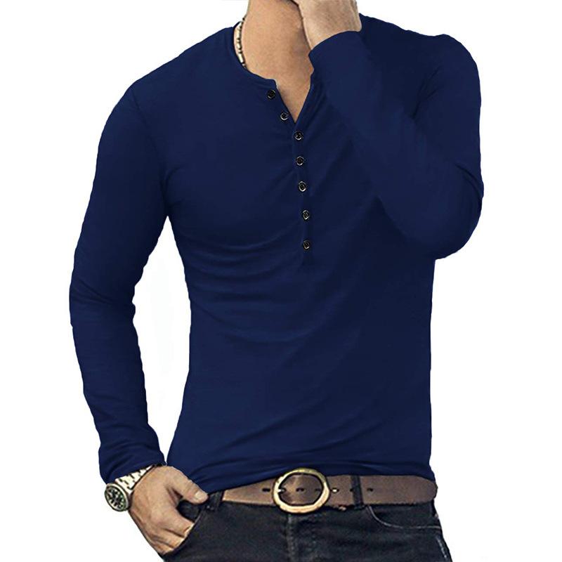 Men's Basic Long Sleeve T-Shirt 07148697YM