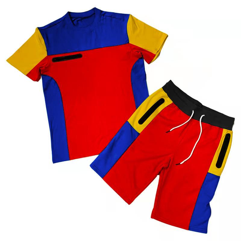 Men's Stitching Color Contrast Sports Suit 51108111L