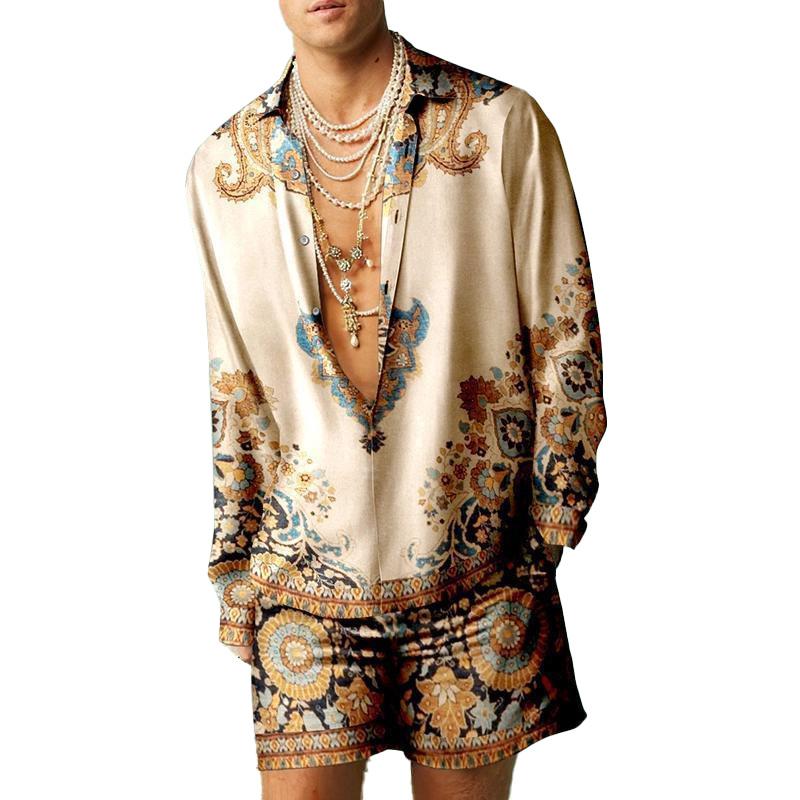 Men's Shirt Shorts Suit 88951858YM